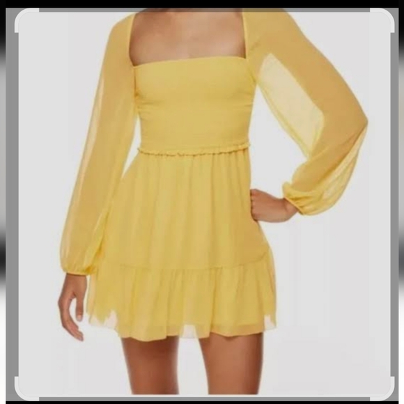 Wilfred Dresses & Skirts - Wilfred Tempest Mini Dress Yellow Off The Shoulder Dress Size M